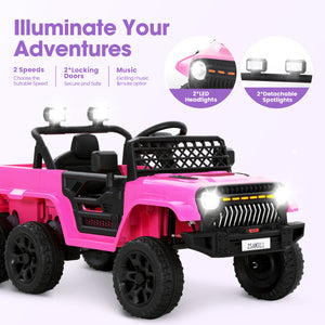 12V Electric Ride-On Car for Kids with 6 Wheels and Parent Remote Control, Ages 3-10 Trend Times 3