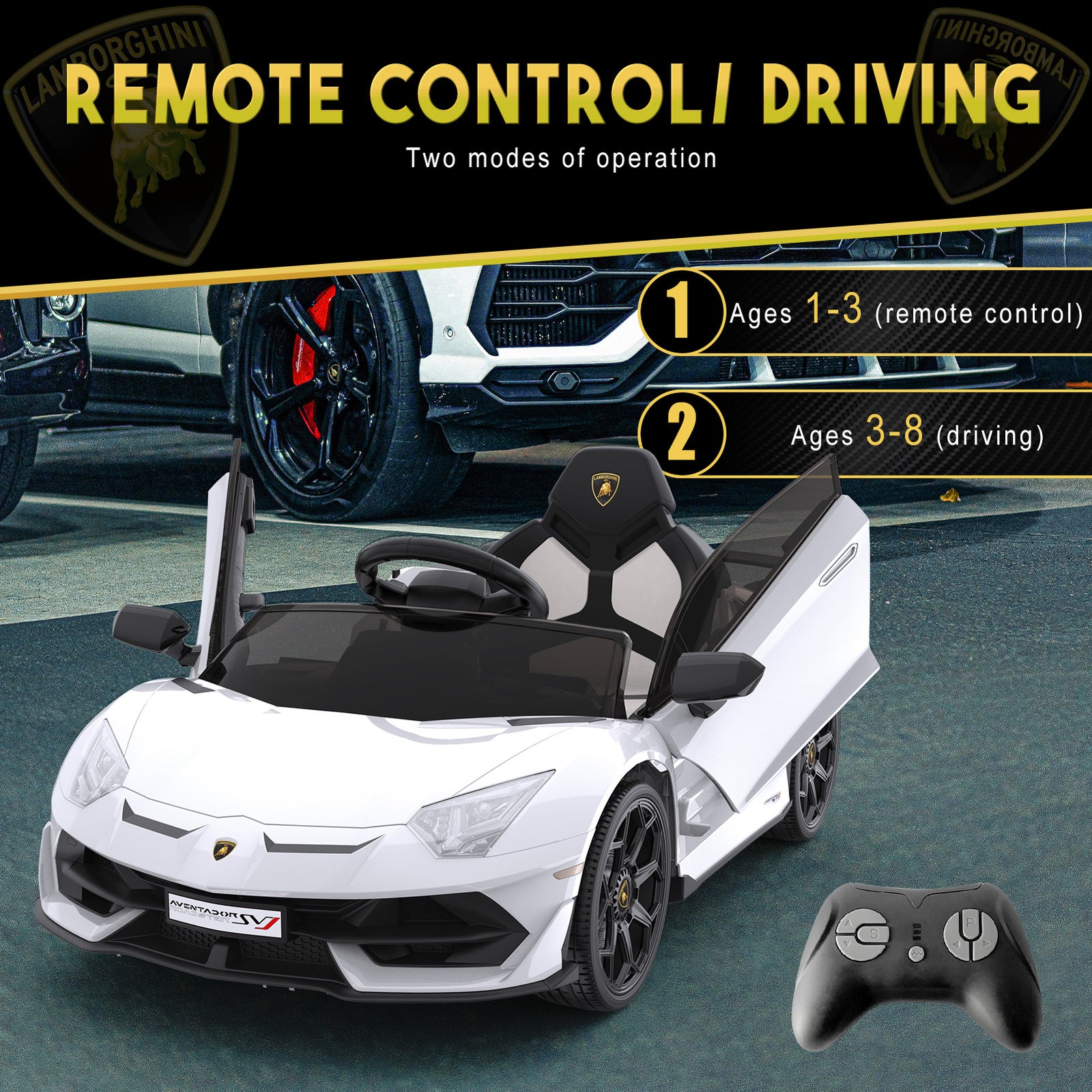 12V Battery-Powered Kids Electric Ride-On Car with Parent Remote Control Trend Times 4