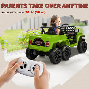 12V Kids Electric Car with Switchable 2WD/4WD and Remote Control Green Trend Times 6