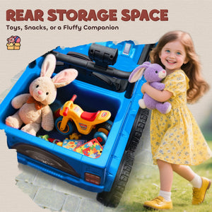 12V Kids Electric Car with Switchable 2WD/4WD, Remote Control and Lights, Blue Trend Times 5