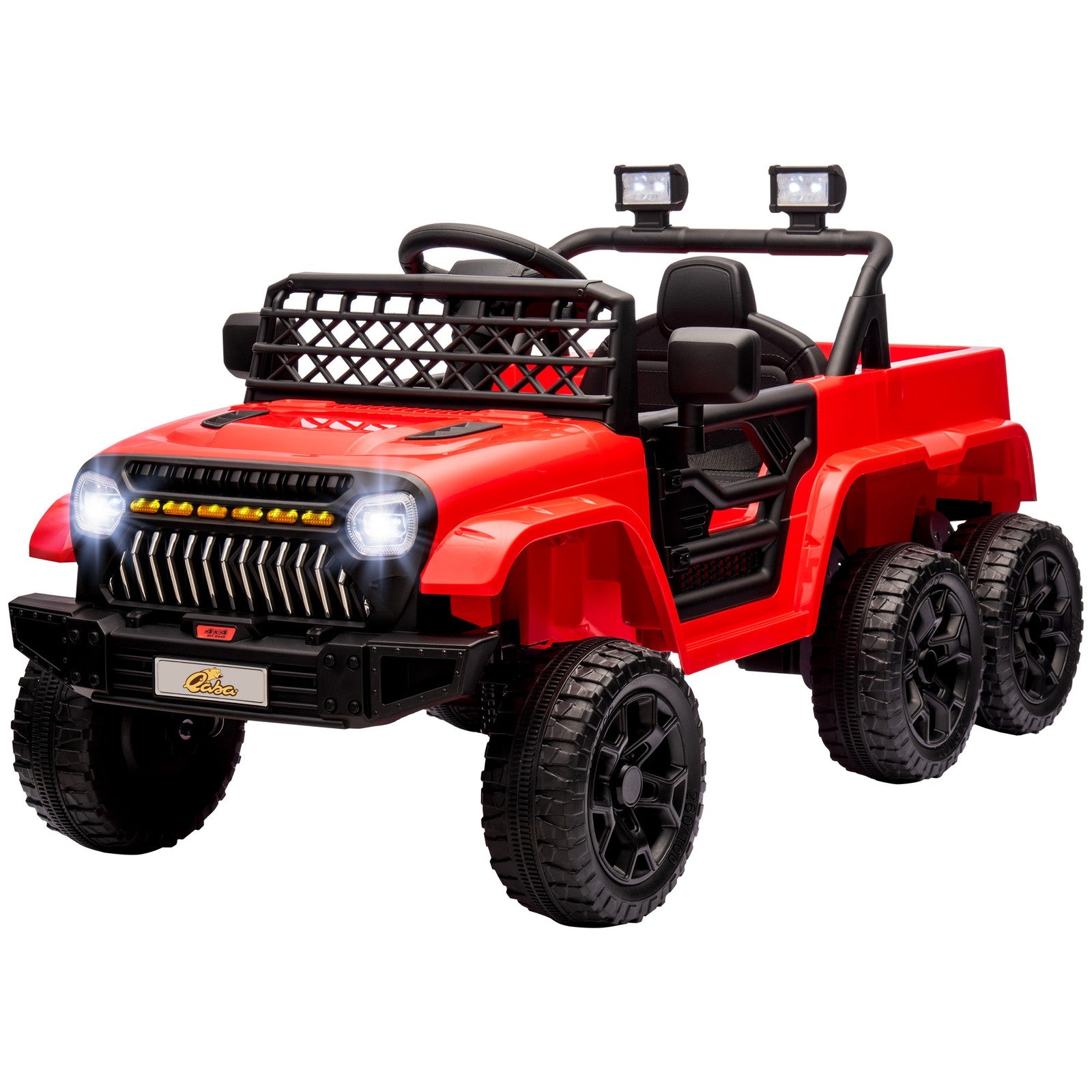 12V Kids Electric Ride-On Car with Switchable 2WD/4WD and Remote Control, Red Trend Times 3