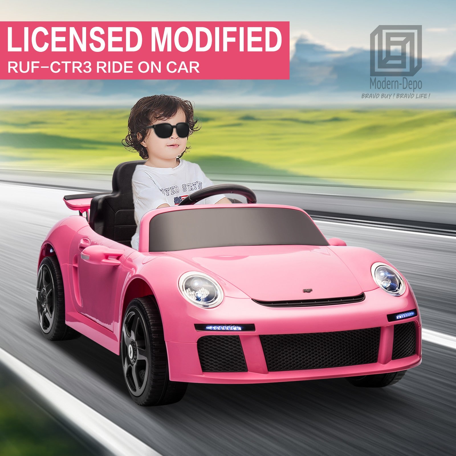12V Kids Electric Ride-On Car with Parent Remote Control, Dual Motors, Lights, and MP3 Player Trend Times 8