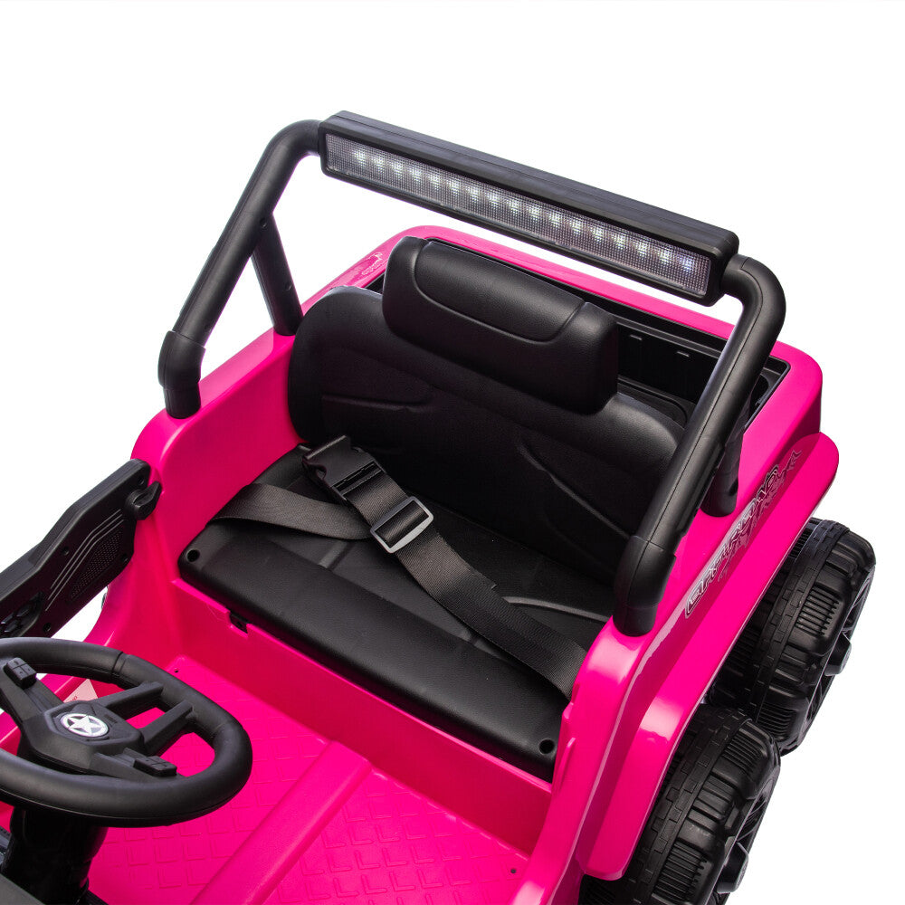 12V Kids Electric Truck Toy with 6 Wheels, LED Lights, Music, and Parent Remote Control Trend Times 12