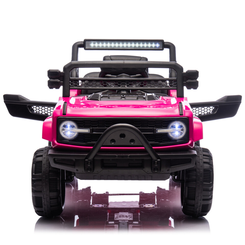 12V Kids Electric Truck Toy with 6 Wheels, LED Lights, Music, and Parent Remote Control Trend Times 4
