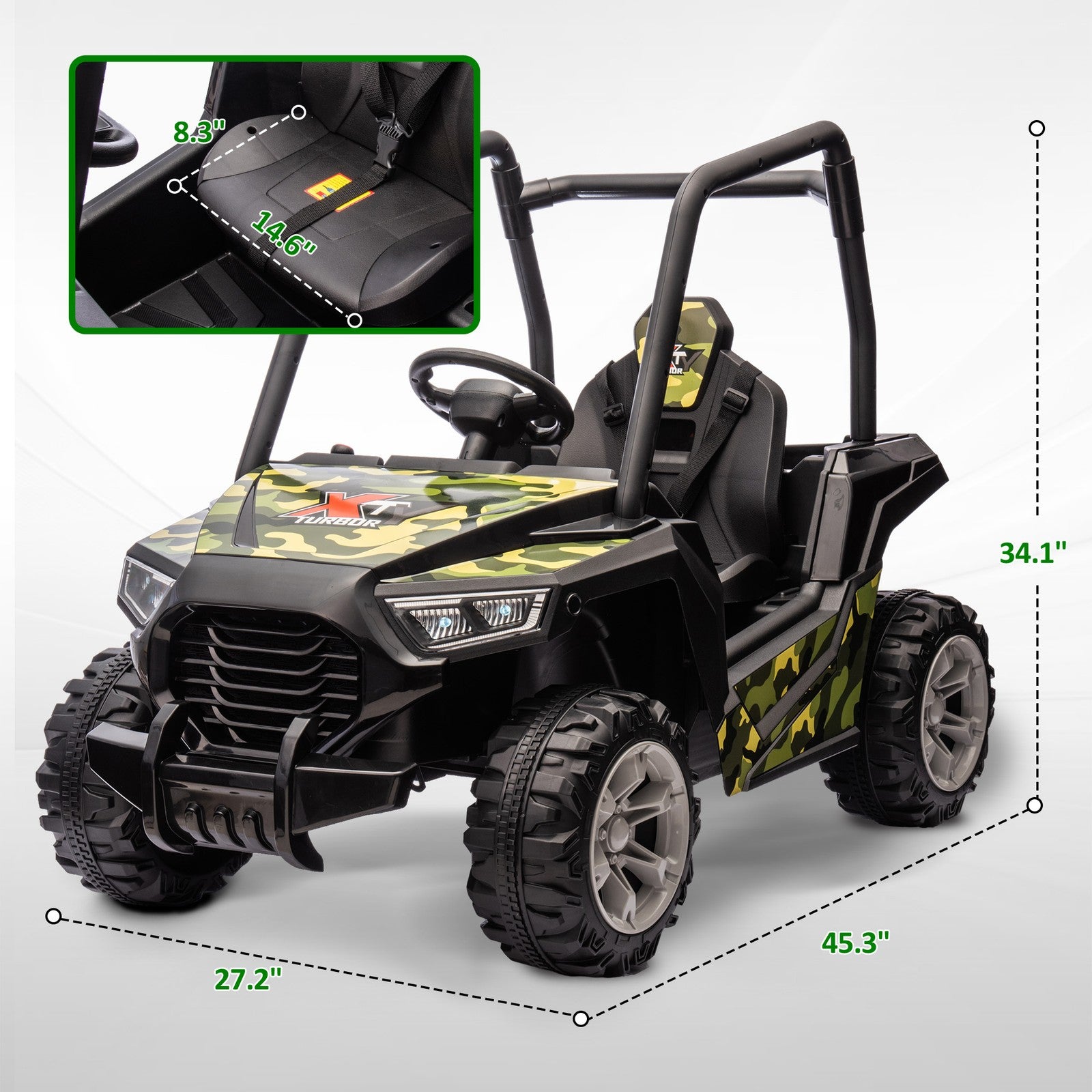 12V Kids Electric Ride-On Car with Parent Remote Control and Spring Suspension Trend Times 2