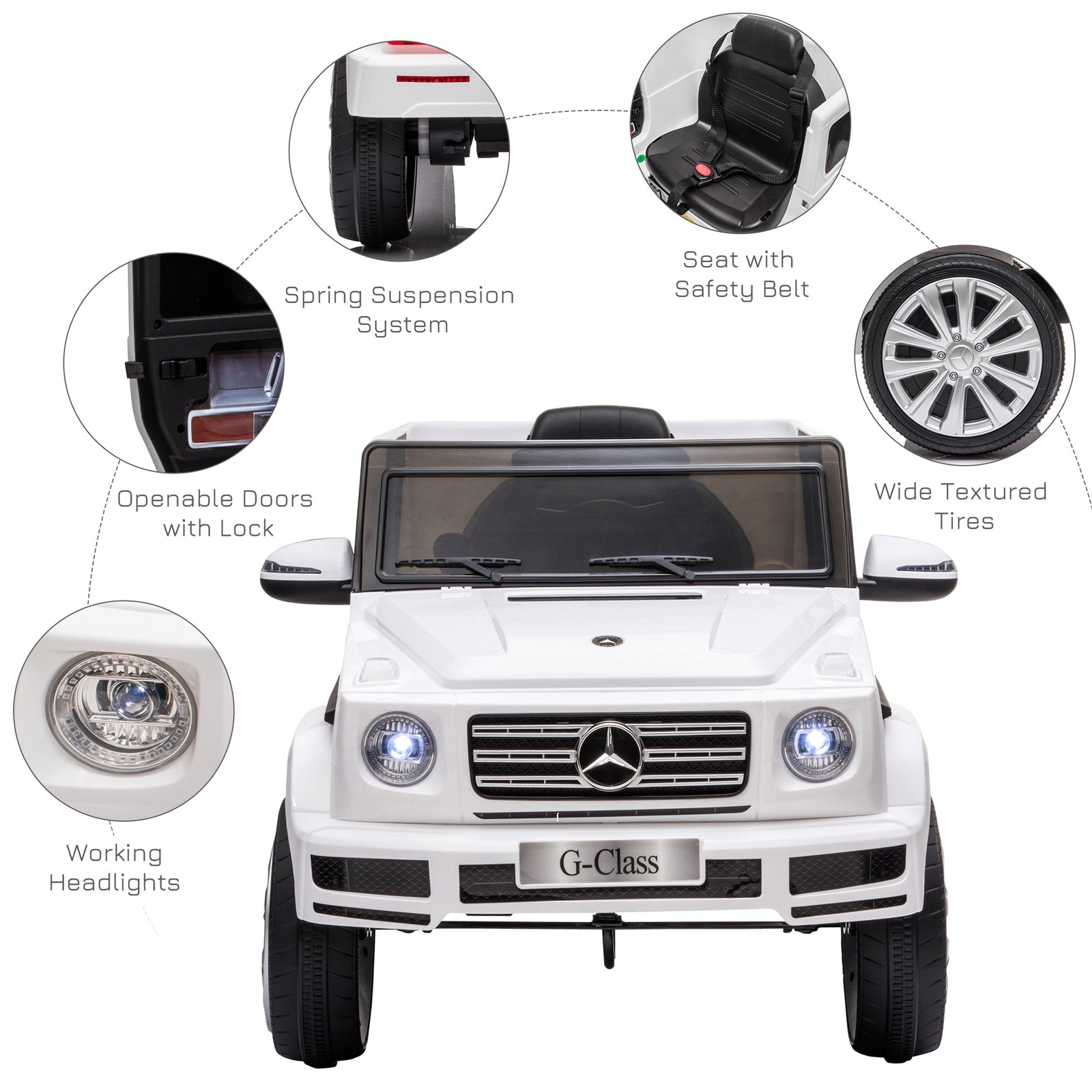 12V Kids Electric Ride-On Car with Remote Control, Headlights, Music, Suspension, and Storage Compartment Trend Times 11