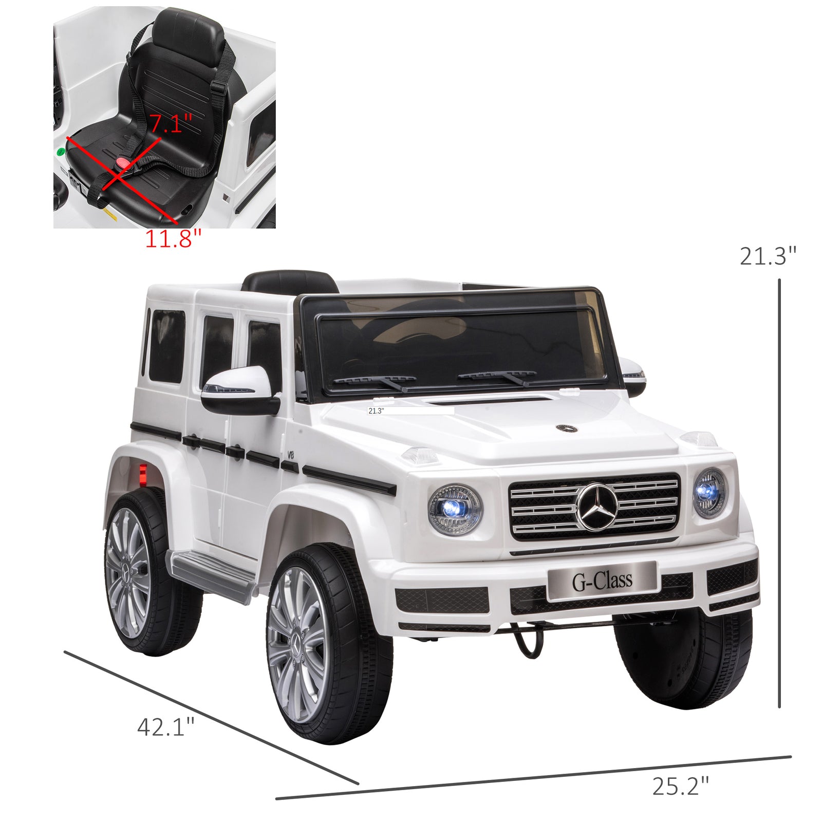 12V Kids Electric Ride-On Car with Remote Control, Headlights, Music, Suspension, and Storage Compartment Trend Times 2