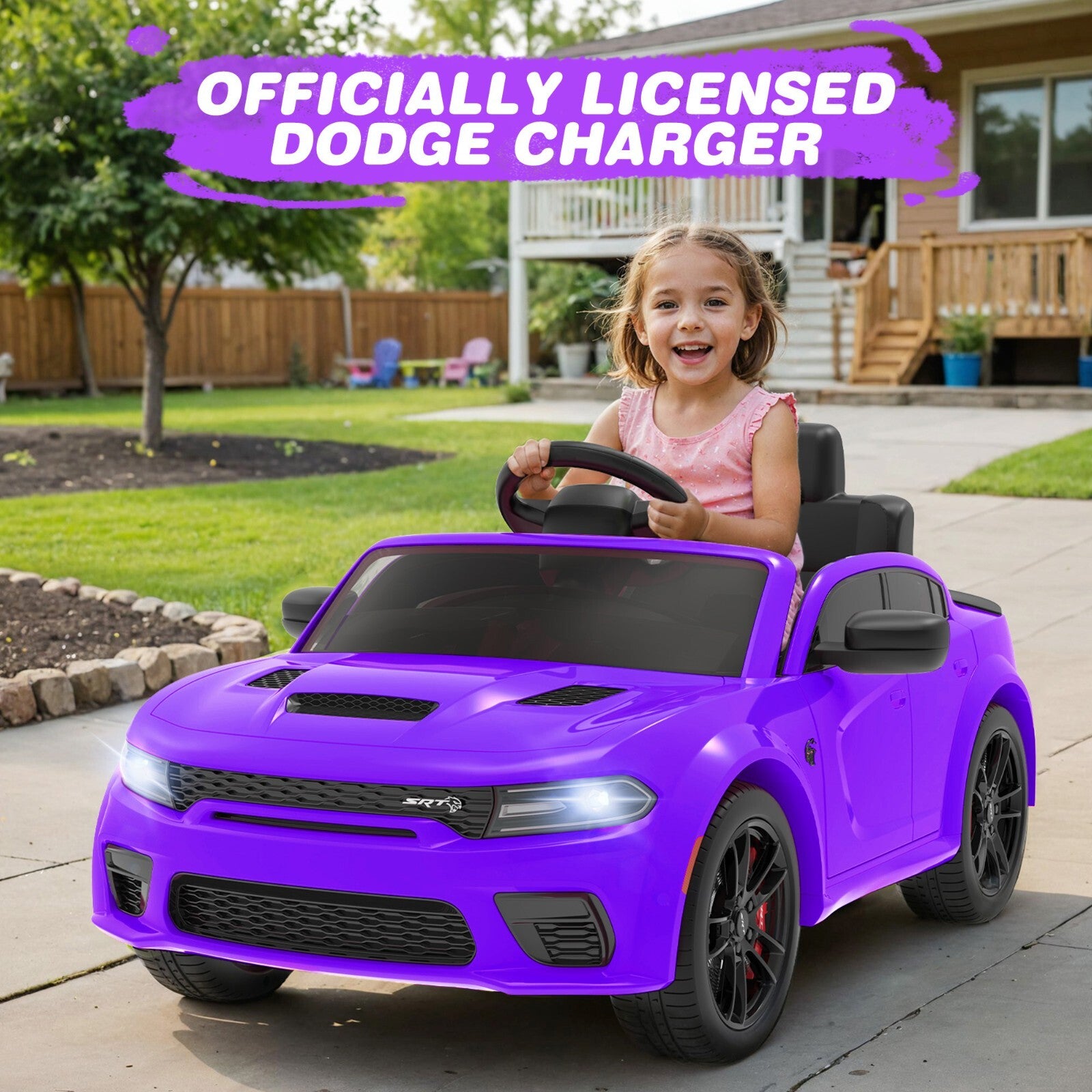 12V Kids Electric Ride-On Car Licensed Dodge Charger with Remote Control Trend Times 1