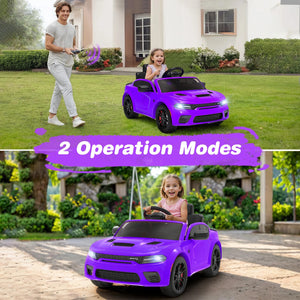 12V Kids Electric Ride-On Car Licensed Dodge Charger with Remote Control Trend Times 2