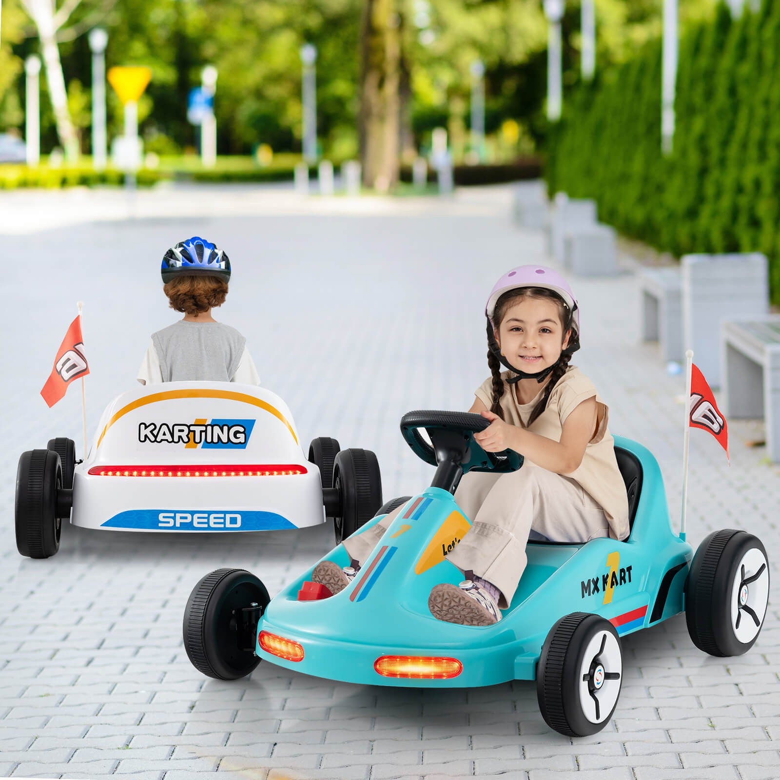 12V Kids Electric Ride-On Go-Kart with 7AH Battery and Remote Control Trend Times 2