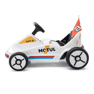 12V Kids Electric 4-Wheel Ride-On Go-Kart with Remote Control, Blue, Ages 3-8 Trend Times 2
