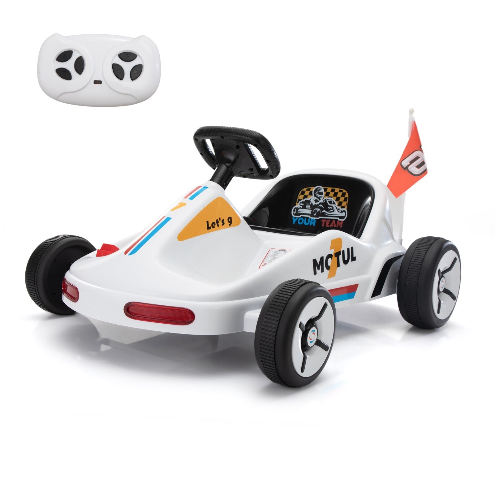 12V Kids Electric 4-Wheel Ride-On Go-Kart with Remote Control, Blue, Ages 3-8 Trend Times Variant 0