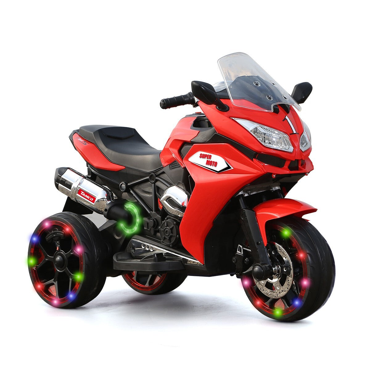 12V Electric Kids Motorcycle Red 3-6 Years 3.5 KM/H 43-55 Inch Trend Times 0