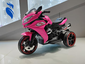 12V Kids Electric 3-Wheel Ride-On Motorcycle Toy with LED Lights for Ages 3-8 Trend Times 4