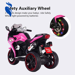 12V Kids Electric 3-Wheel Ride-On Motorcycle Toy with LED Lights for Ages 3-8 Trend Times 8