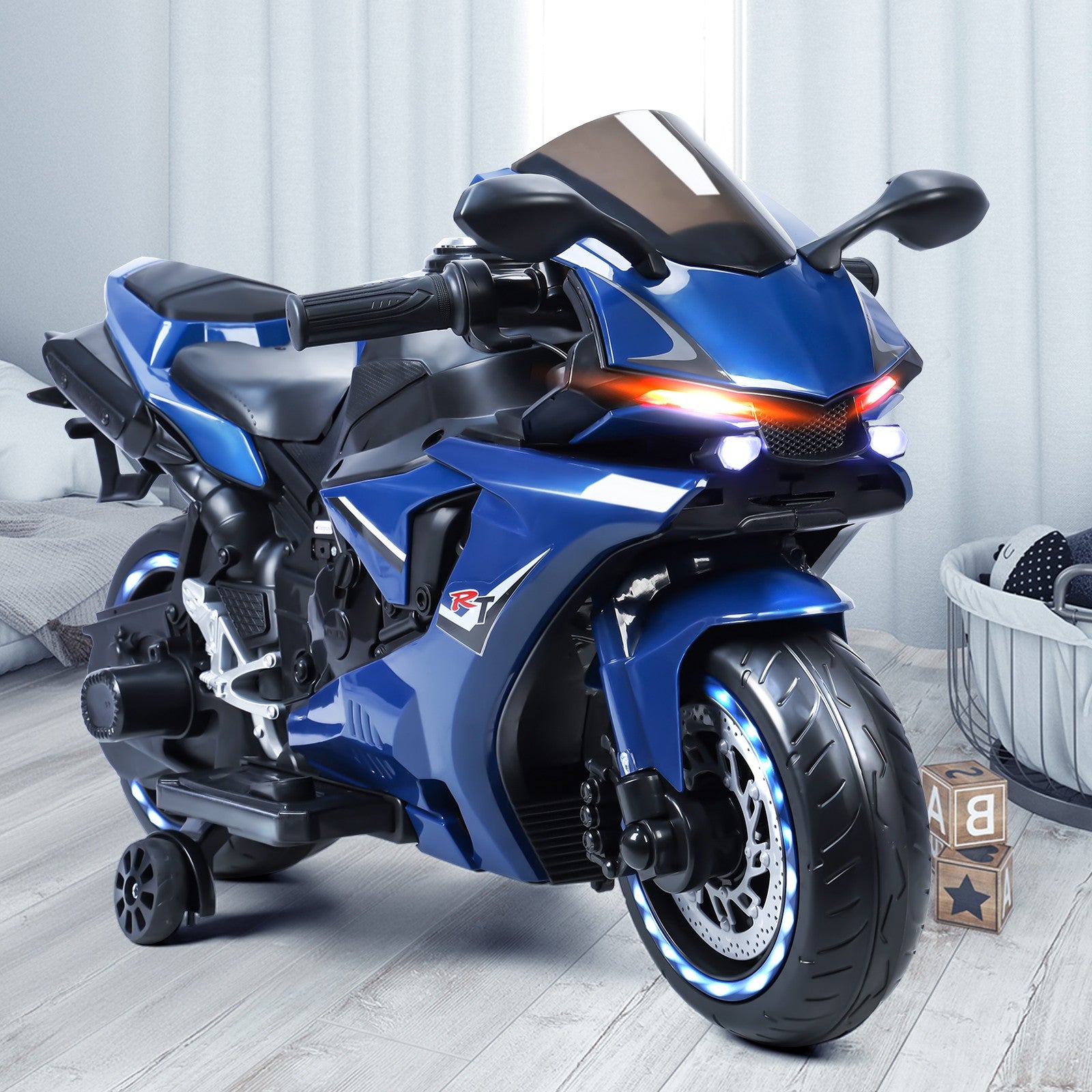 12V Kids Electric Ride-On Dirt Bike Motorcycle with LED Lights 9mph Trend Times 3