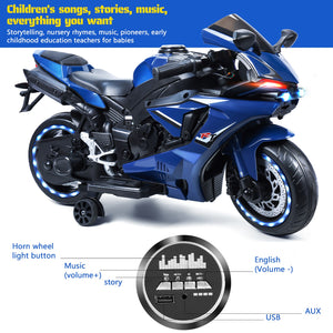 12V Kids Electric Ride-On Dirt Bike Motorcycle with LED Lights 9mph Trend Times 5