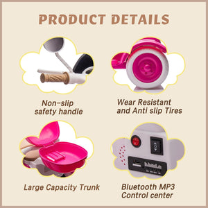 12V Kids Electric Dual Motor Ride-On Tricycle Toy with Bluetooth Music Trend Times 11