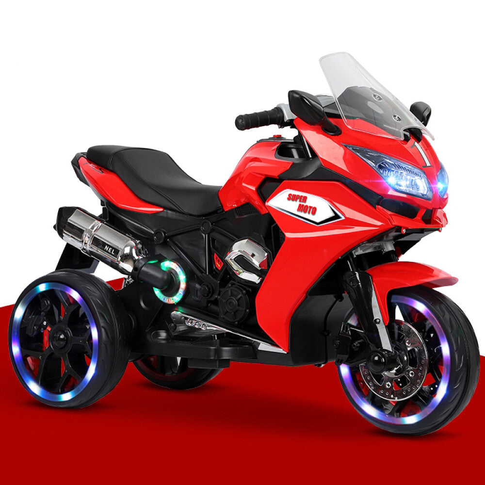 12V Kids Electric Ride-On Motorcycle with 3 Light-Up Wheels Trend Times 1