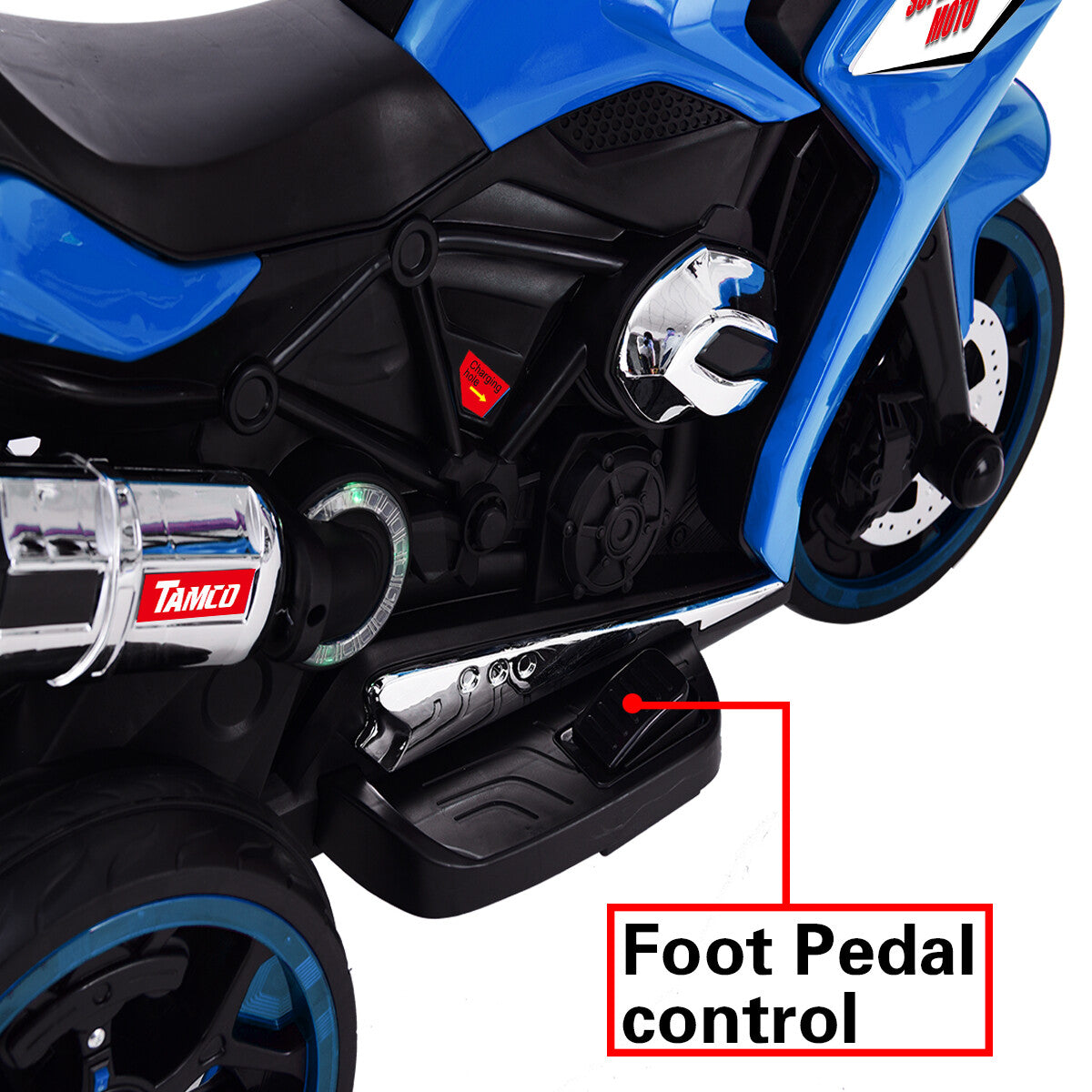 12V Electric Ride-On Motorcycle for Kids with Three Lighting Wheels Trend Times 2