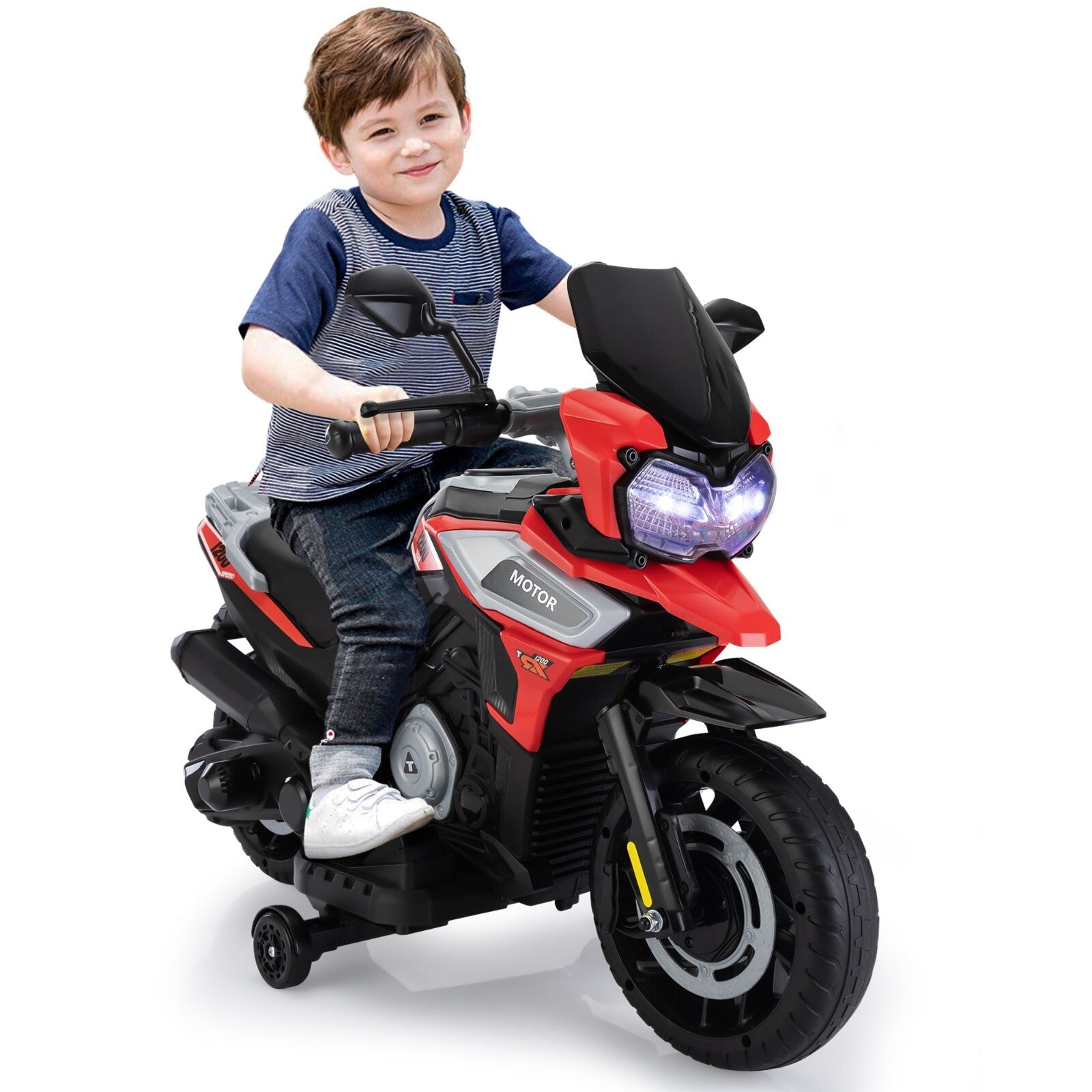 12V Battery-Powered Kids Electric Ride-On Motorcycle with Music Trend Times 15