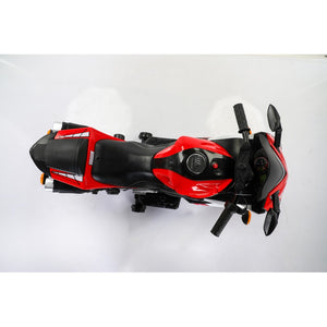 12V Kids Electric Ride-On Motorcycle Toy with Bluetooth Music, Auxiliary Wheels, and LED Lights Trend Times 8