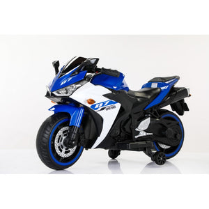 12V Kids Electric Ride-On Motorcycle Toy with Bluetooth Music, Auxiliary Wheels, and LED Lights Trend Times 19