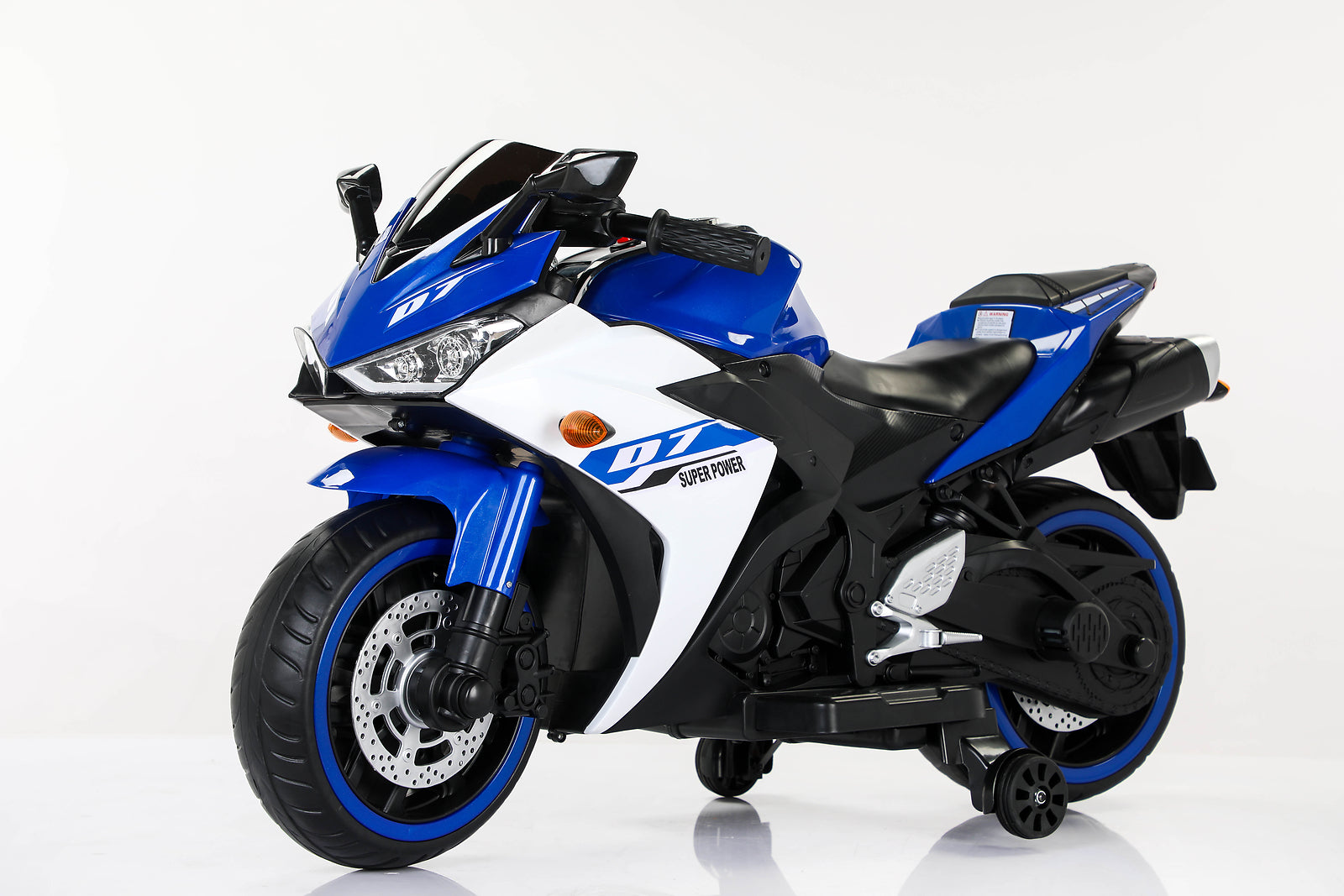 12V Kids Electric Ride-On Motorcycle Toy Car with Training Wheels and LED Lights Trend Times 14