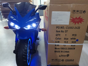 12V Kids Electric Ride-On Motorcycle Toy Car with Training Wheels and LED Lights Trend Times 18