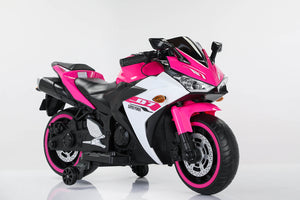 12V Kids Electric Ride-On Motorcycle Toy Car with Training Wheels and LED Lights Trend Times 23