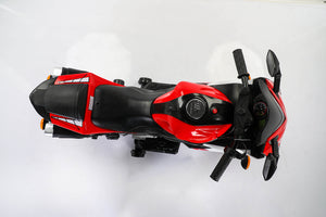 12V Kids Electric Ride-On Motorcycle Toy Car with Training Wheels and LED Lights Trend Times 4