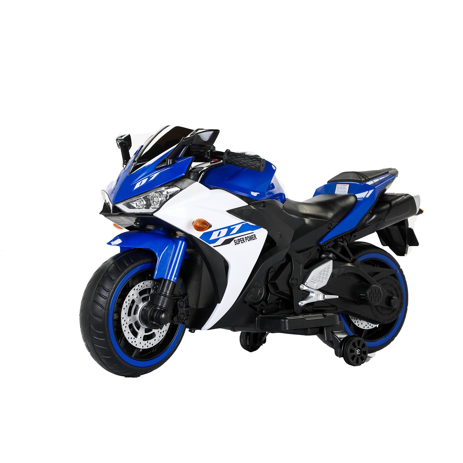 12V Kids Electric Ride-On Motorcycle Toy Car with Training Wheels and LED Lights Trend Times 7