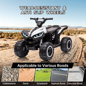 12V Kids Electric Ride-On ATV Quad 4-Wheeler Toy with Music and LED Lights Trend Times 11