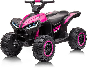 12V Kids Electric Ride-On ATV Quad 4-Wheeler Toy with Music and LED Lights Trend Times 2
