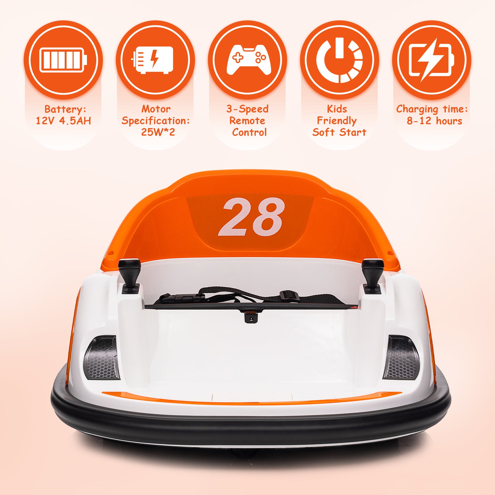12V Electric Ride-On Bumper Car for Kids and Toddlers with Remote Control Trend Times 10