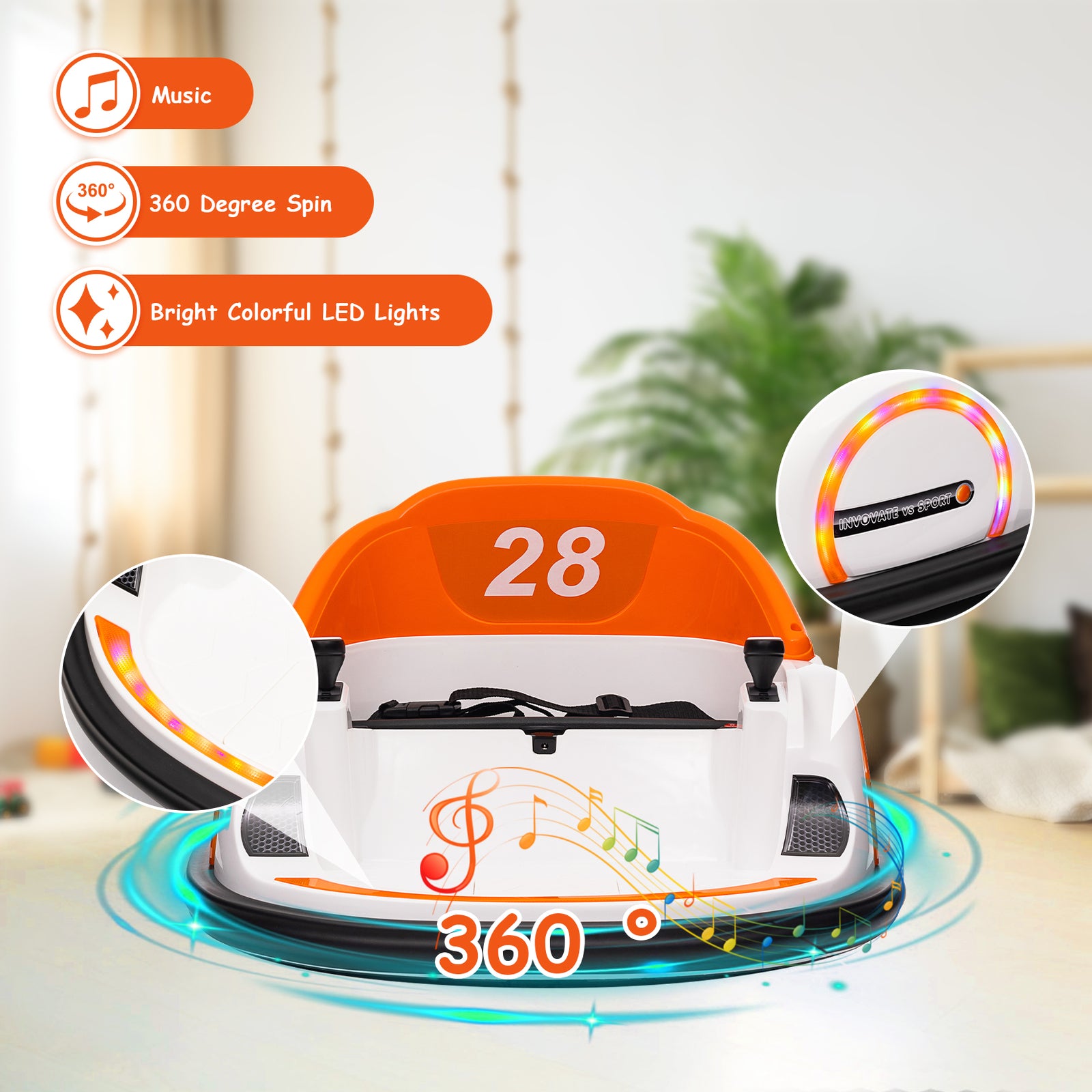 12V Electric Ride-On Bumper Car for Kids and Toddlers with Remote Control Trend Times 11