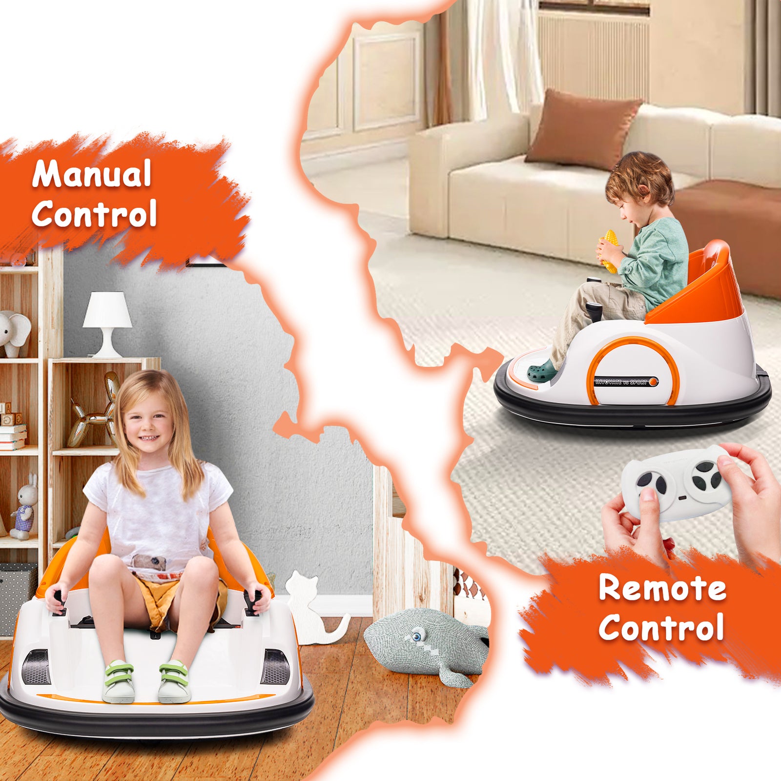 12V Electric Ride-On Bumper Car for Kids and Toddlers with Remote Control Trend Times 12