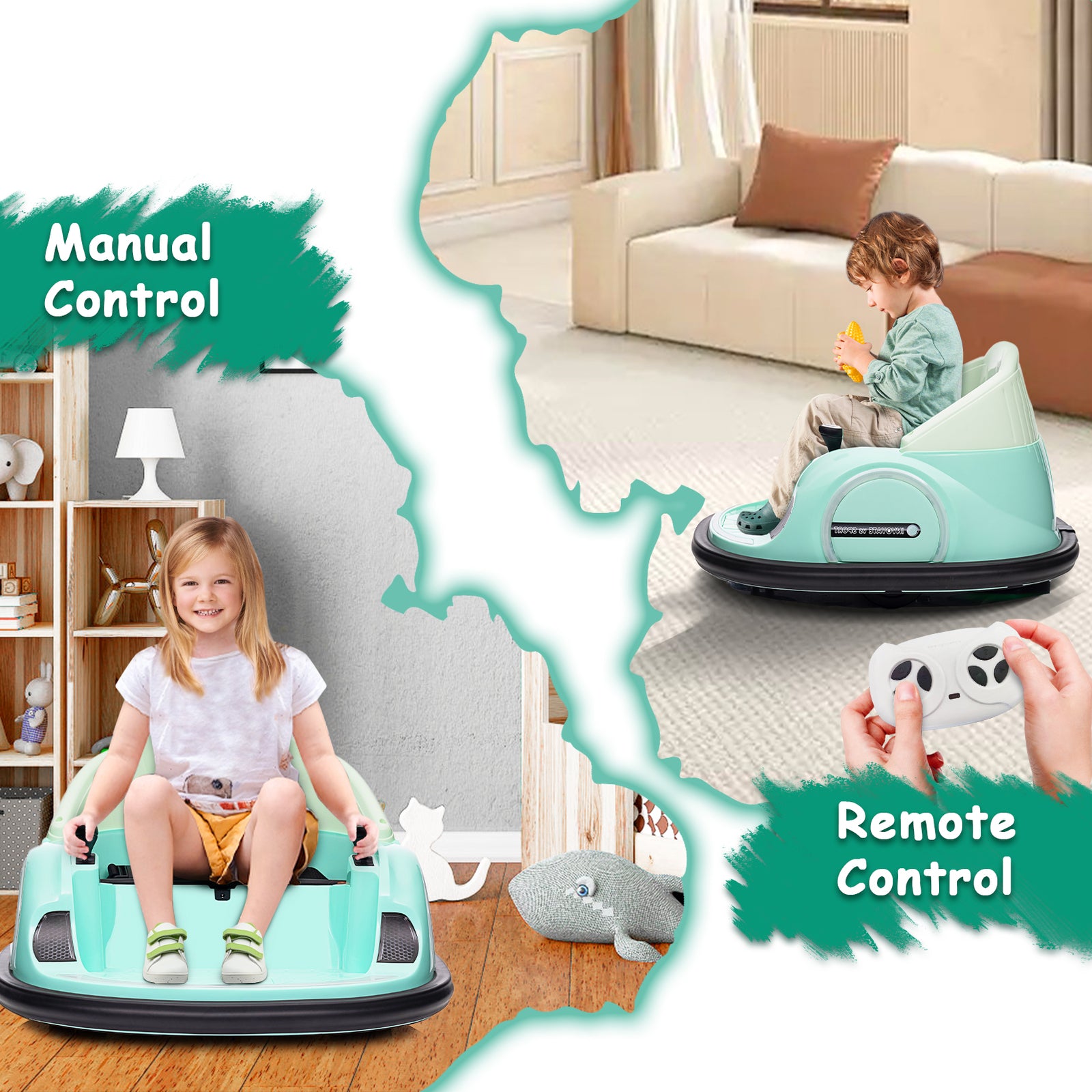 12V Electric Ride-On Bumper Car for Kids and Toddlers with Remote Control Trend Times 5