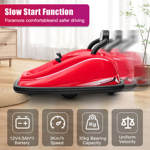 12V Kids Electric Ride-On Bumper Car Toy with 360° Spin, Remote Control, and LED Lights Trend Times 6