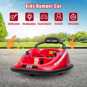 12V Kids Electric Ride-On Bumper Car Toy with 360° Spin, Remote Control, and LED Lights Trend Times Variant 0