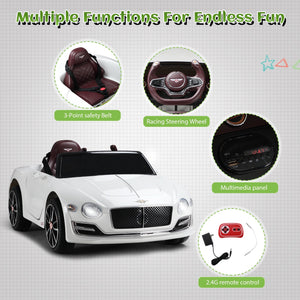 12V Kids Electric Ride-On Car Licensed Bentley with 4 Wheels, LED Lights, and Parent Remote Control Trend Times 2