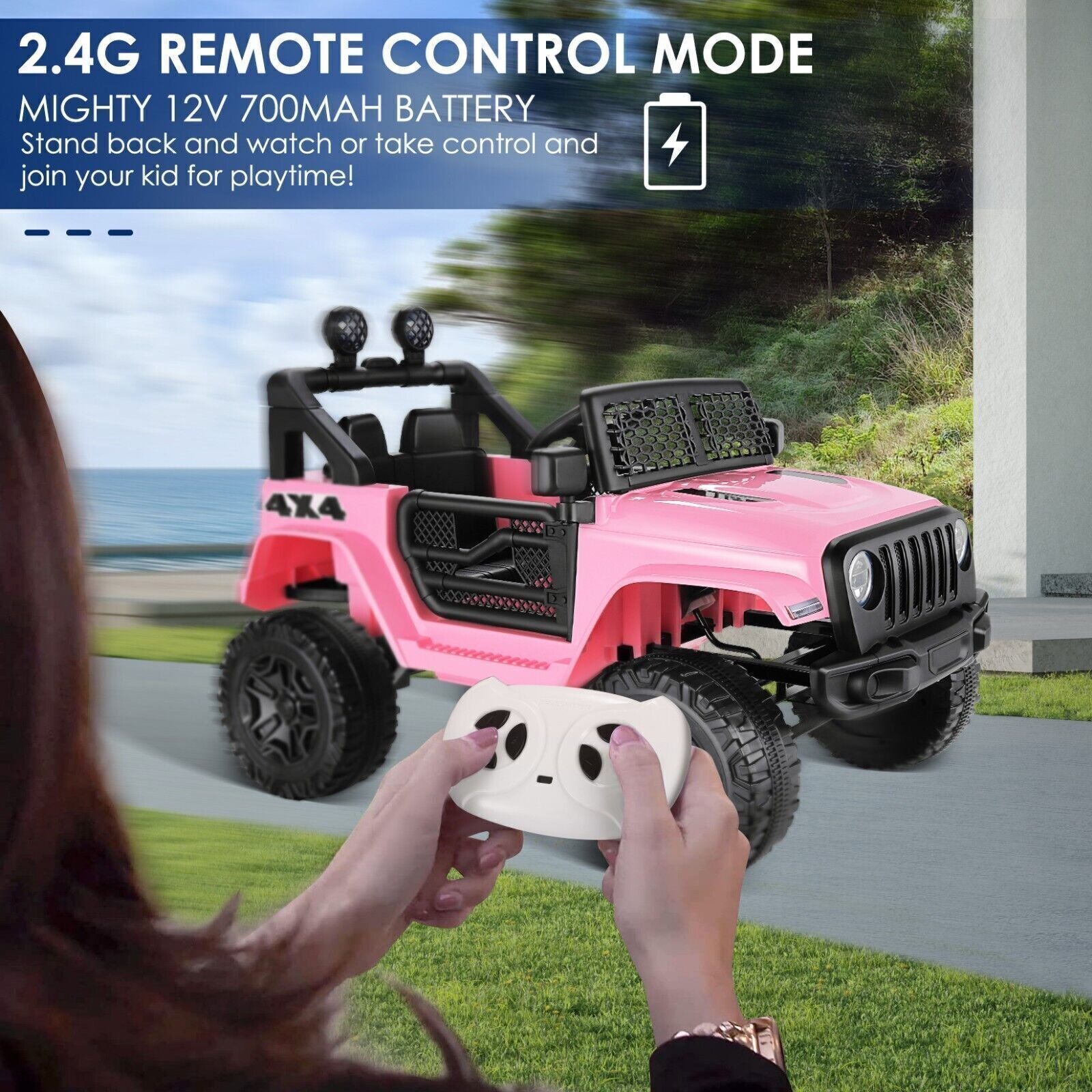 12V Kids Electric Ride-On Jeep Car with Remote Control, 3 Speeds, and LED Lights Trend Times 15