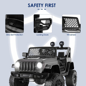 12V Kids Electric Ride-On Jeep Car with Remote Control, 3 Speeds, and LED Lights Trend Times 22