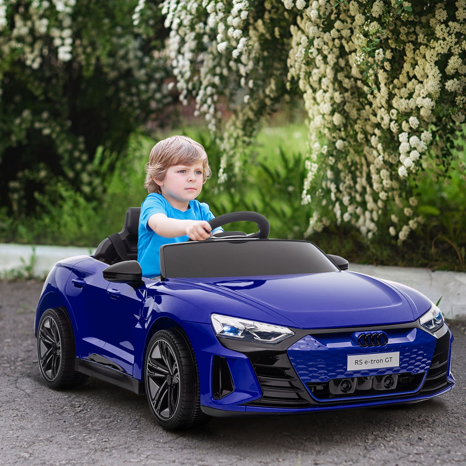 12V Kids Electric Ride-On Car Licensed Audi RS e-tron GT Dark Blue Trend Times 8