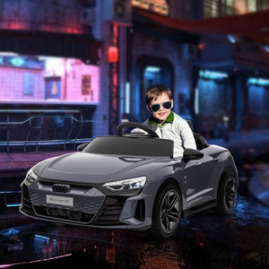 12V Kids Electric Ride-On Car Licensed Audi RS e-tron GT Gray Trend Times 0