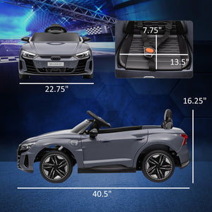 12V Kids Electric Ride-On Car Licensed Audi RS e-tron GT Gray Trend Times 1