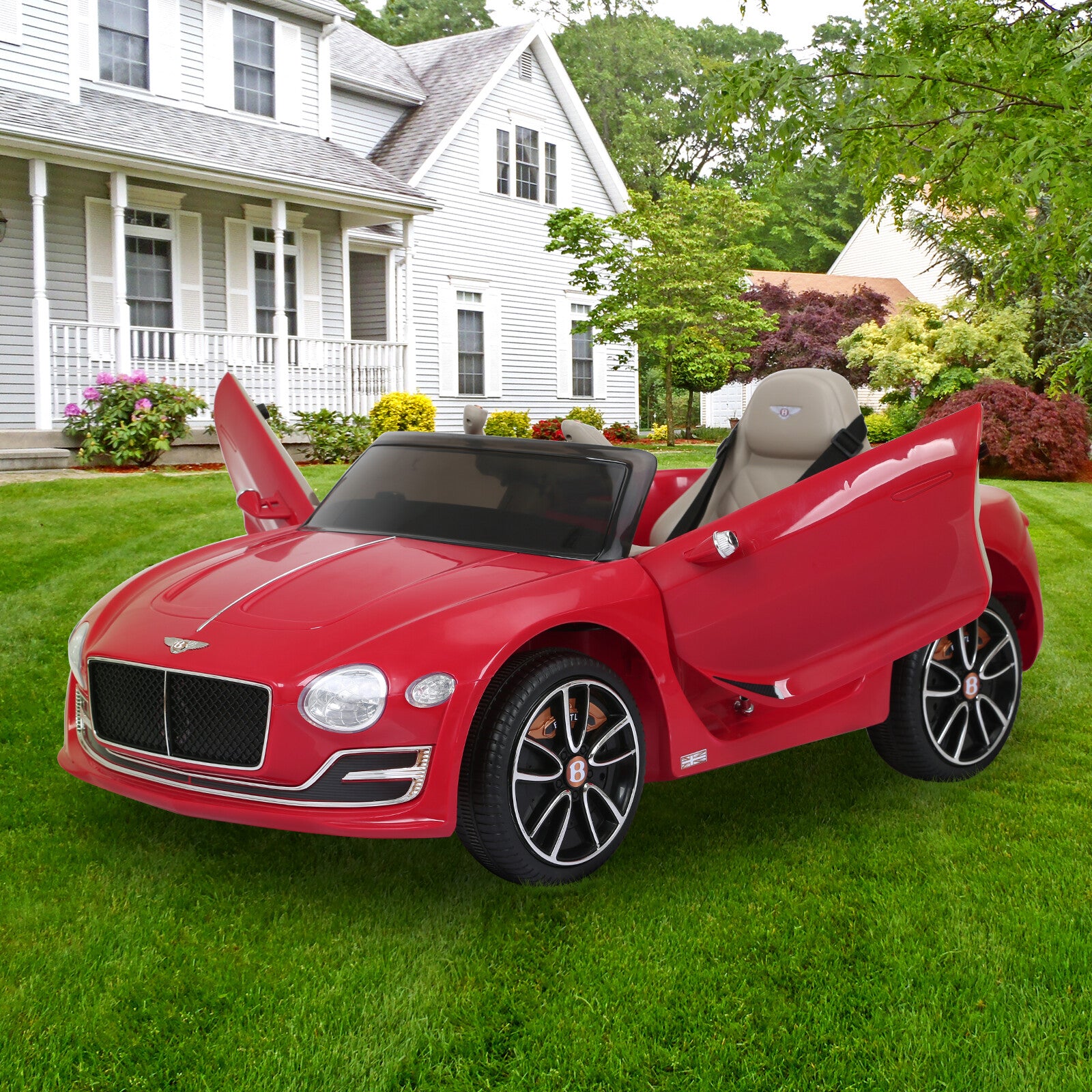 12V Kids Electric Ride-On Car Toy Licensed Bentley Style with LED Lights and Remote Control Trend Times 7