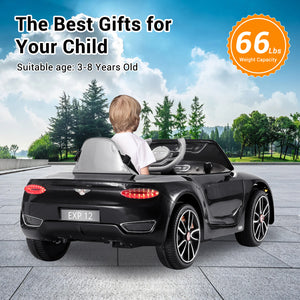 12V Kids Electric Ride-On Car with Remote Control Licensed Bentley Style Toy Trend Times 3