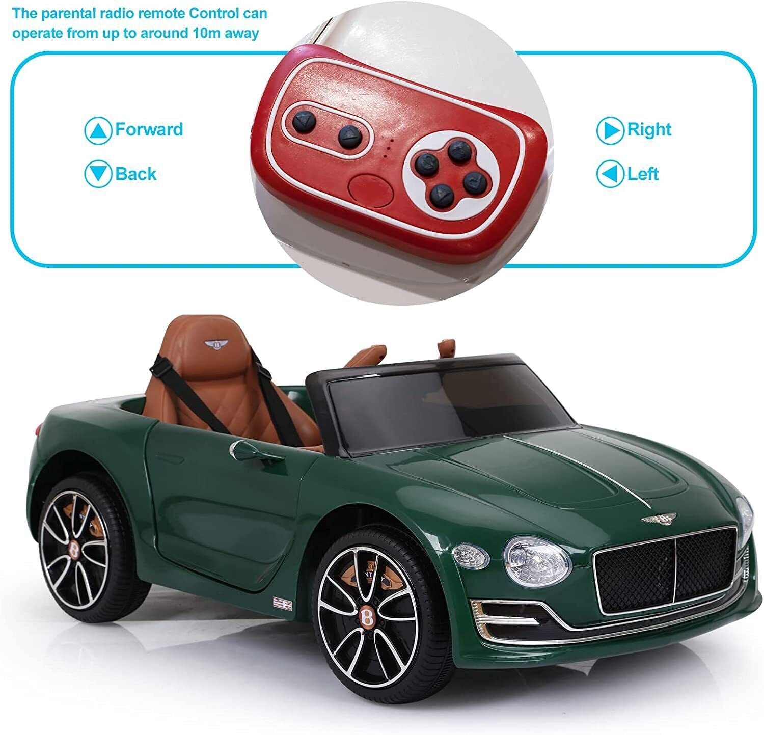 12V Kids Electric Ride-On Car Licensed Bentley Style with Remote Control Trend Times 5
