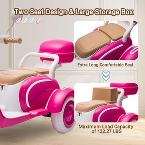 12V Kids Electric Ride-On Tricycle Motorcycle with Bluetooth and LED Lights Trend Times 12